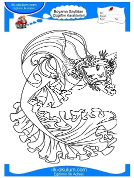Çocuklar İçin Winx Club Denizkızı Boyama Sayfaları 